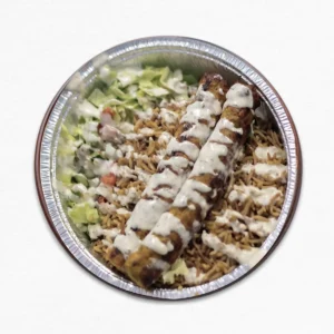 Beef Seekh Kebab Over Rice