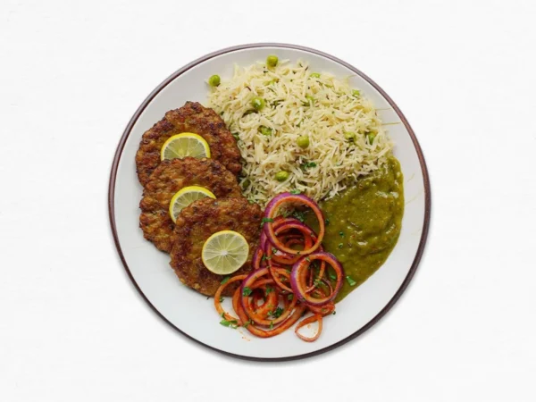 Chapli Kebab Over Rice