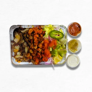 Chicken and Lamb Mix Over Rice