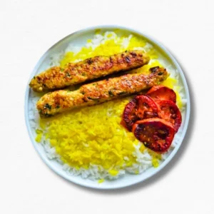 Chicken Seekh Kabab Over Rice