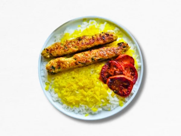 Chicken Seekh Kabab Over Rice